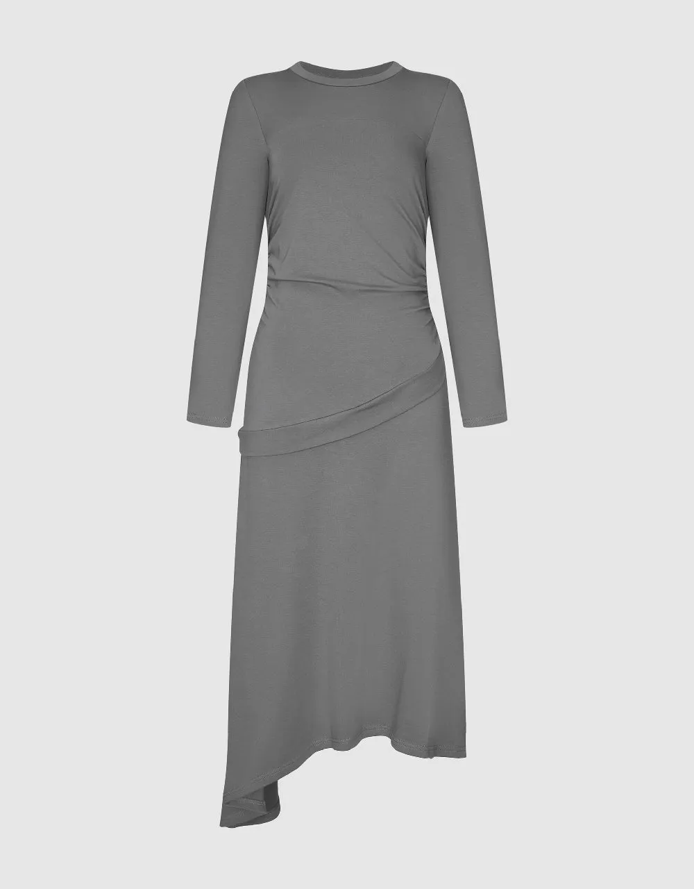 Ruched Crew Neck A-Line Dress sold by Urban Revivo product image thumbnail 2