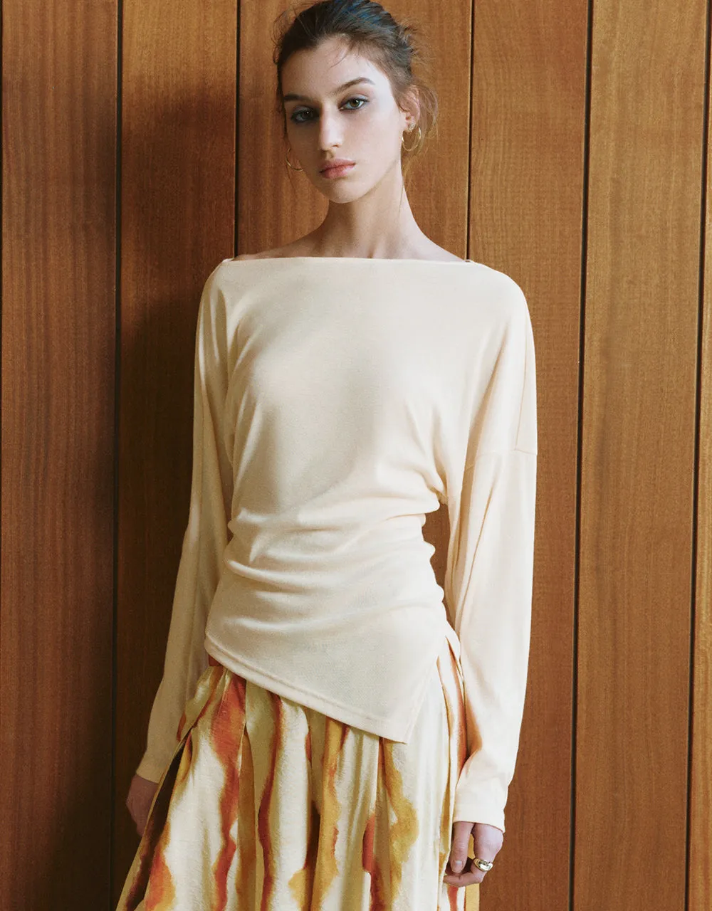 Puff Sleeve Crew Neck Straight T-Shirt sold by Urban Revivo