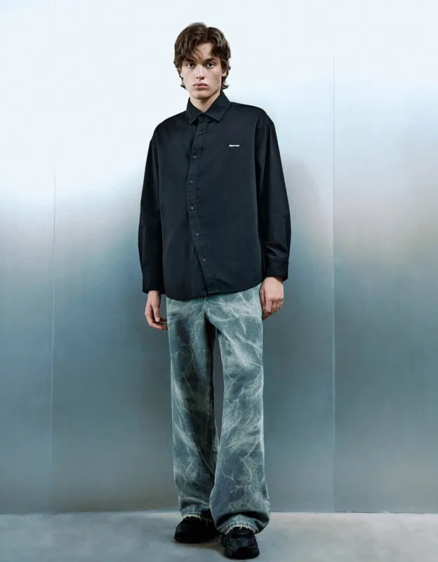 Raw Hem Printed Jeans sold by Urban Revivo