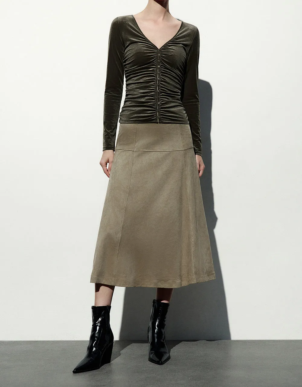 Midi A-Line Skirt sold by Urban Revivo product image thumbnail 2