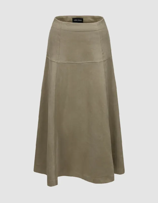 Midi A-Line Skirt sold by Urban Revivo