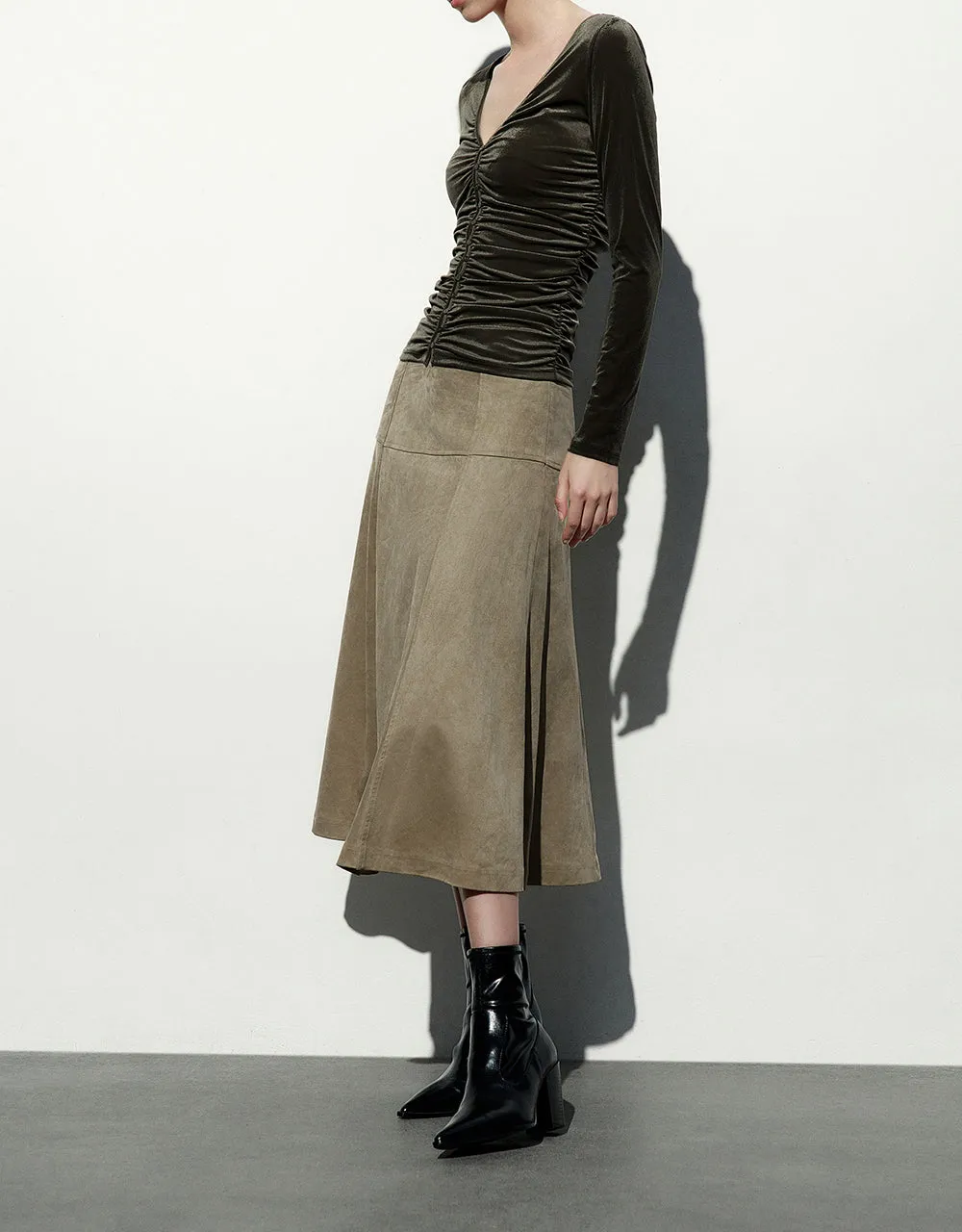 Midi A-Line Skirt sold by Urban Revivo product image thumbnail 4