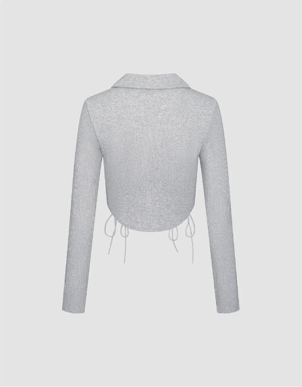 Letter Printed Lace Up Straight T-Shirt sold by Urban Revivo product image thumbnail 5