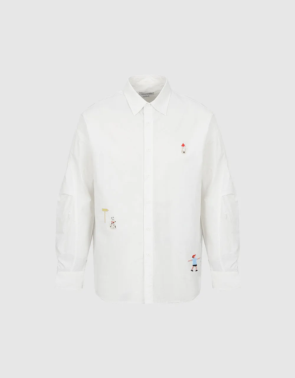 Embossed Button Up Oversized Shirt sold by Urban Revivo