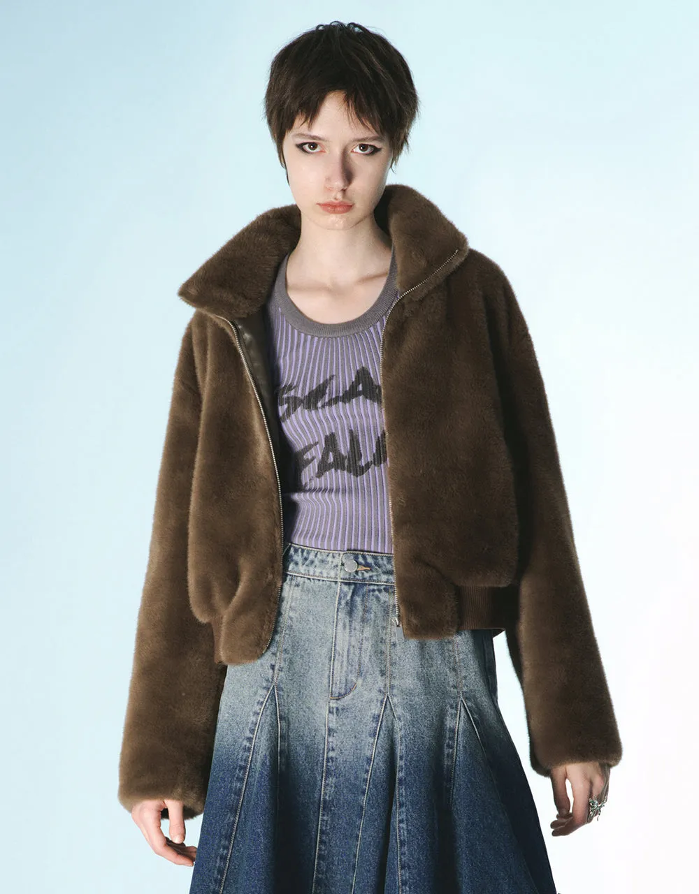 Zipper Front Straight Jacket sold by Urban Revivo