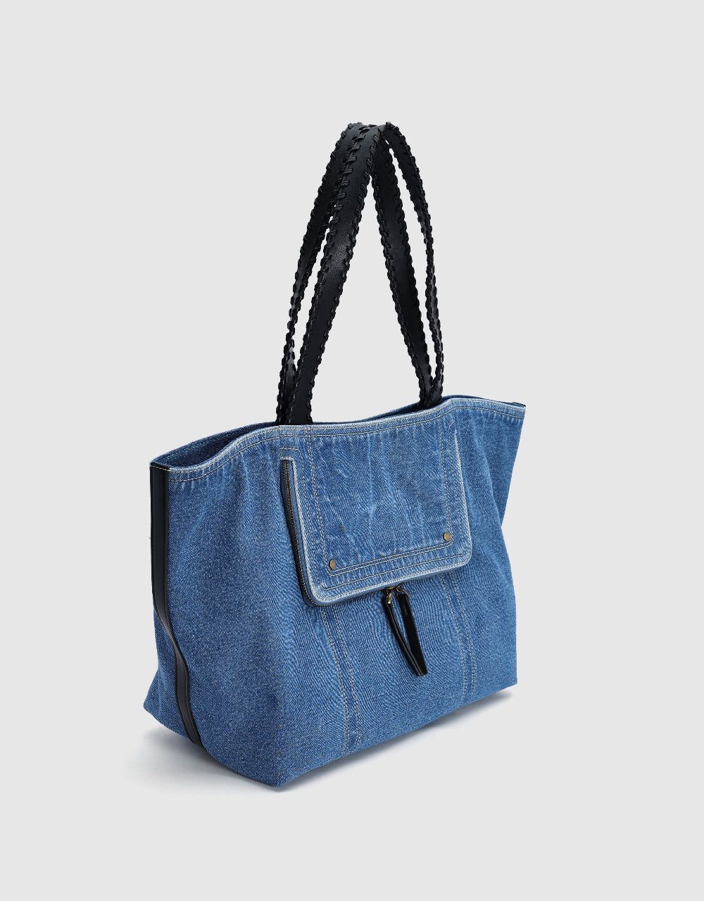 Denim Tote Bag sold by Urban Revivo product image thumbnail 2