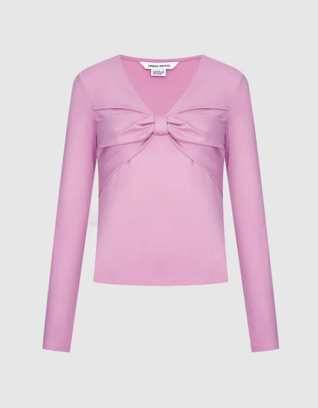 Bow Detail T-Shirt made by Urban Revivo