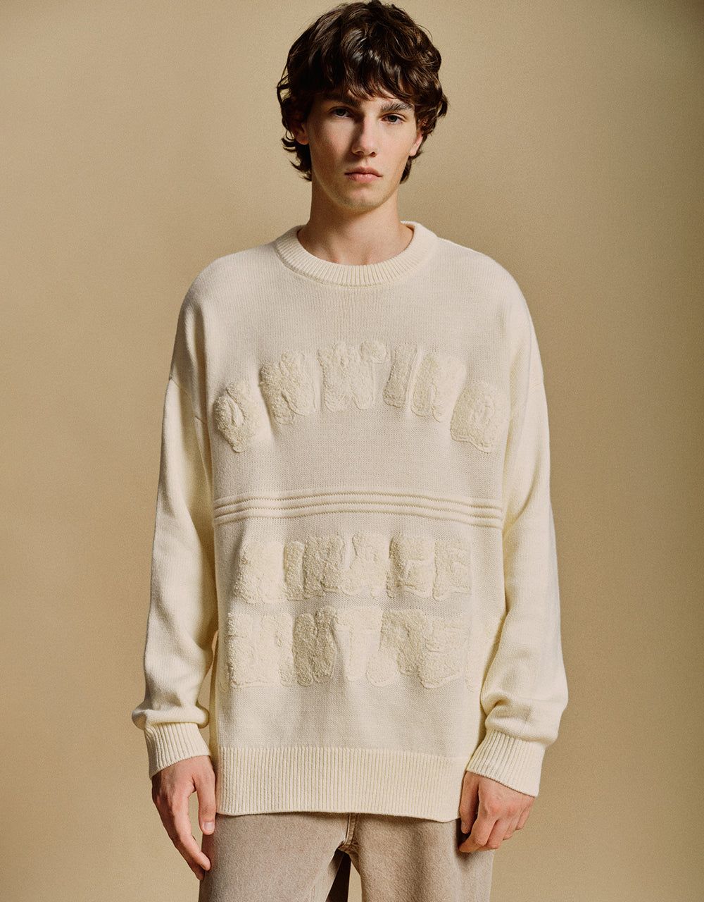 Embossed Knitted T-Shirt sold by Urban Revivo