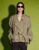 Raglan Sleeve Skater Trench Coat sold by Urban Revivo