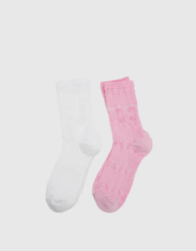 Embossed Mid-Length Socks sold by Urban Revivo