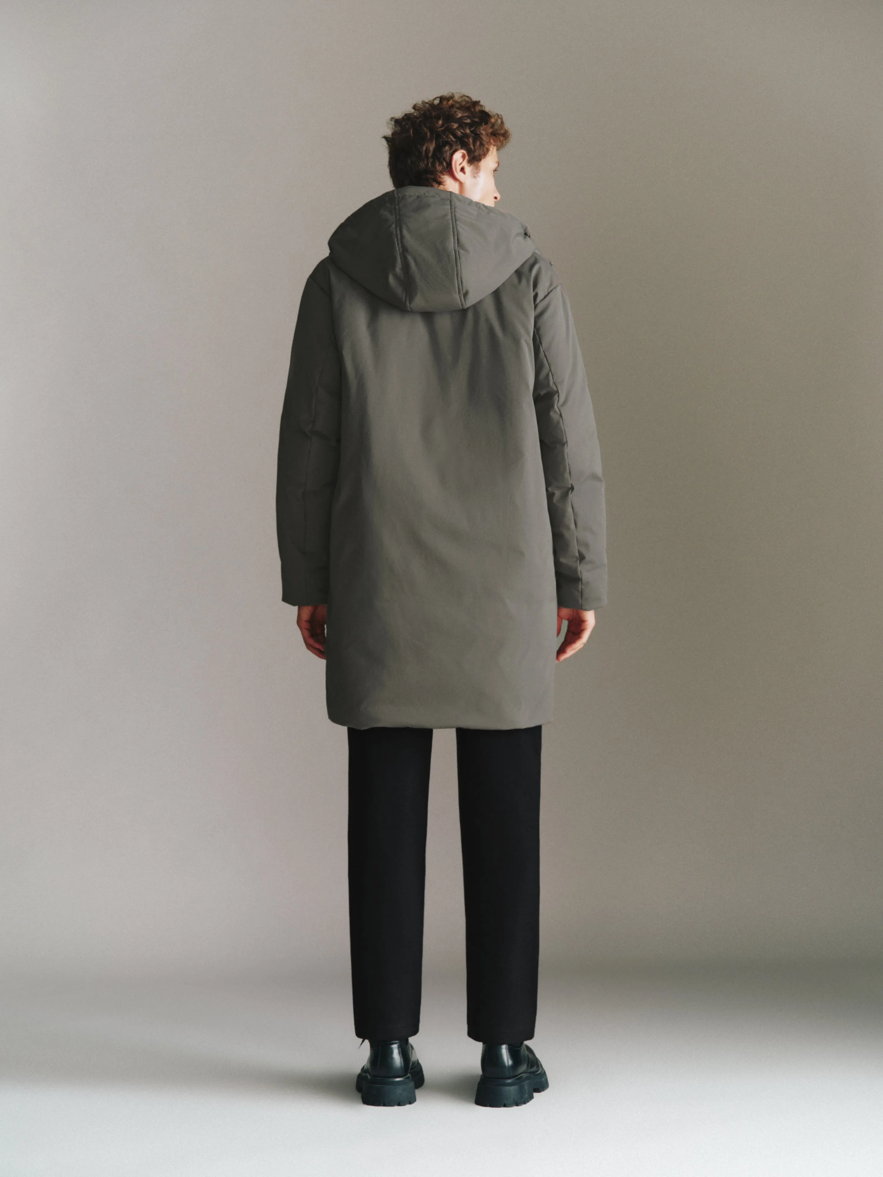 Drop Shoulder Sleeve Hooded Down Jacket sold by Urban Revivo product image thumbnail 4