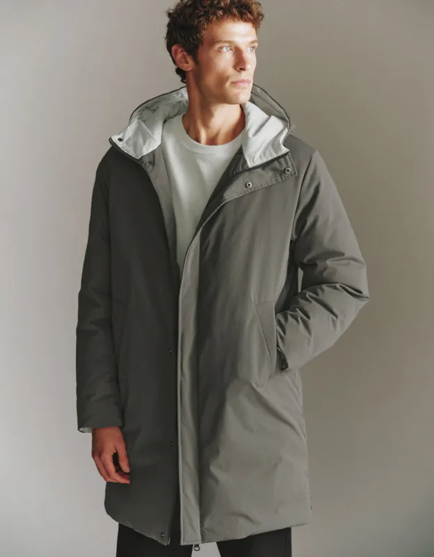 Drop Shoulder Sleeve Hooded Down Jacket sold by Urban Revivo