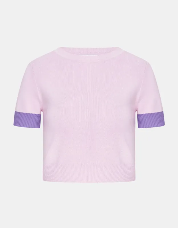 Colorblock Fitted Knitted Tee sold by Urban Revivo