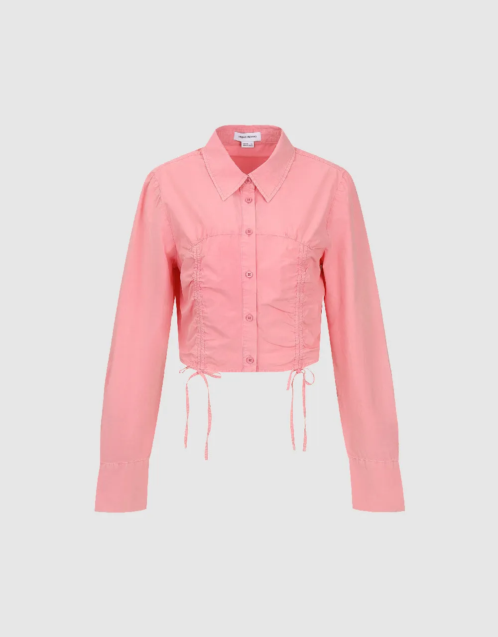 Lace Up Button Up Straight Shirt sold by Urban Revivo product image thumbnail 2