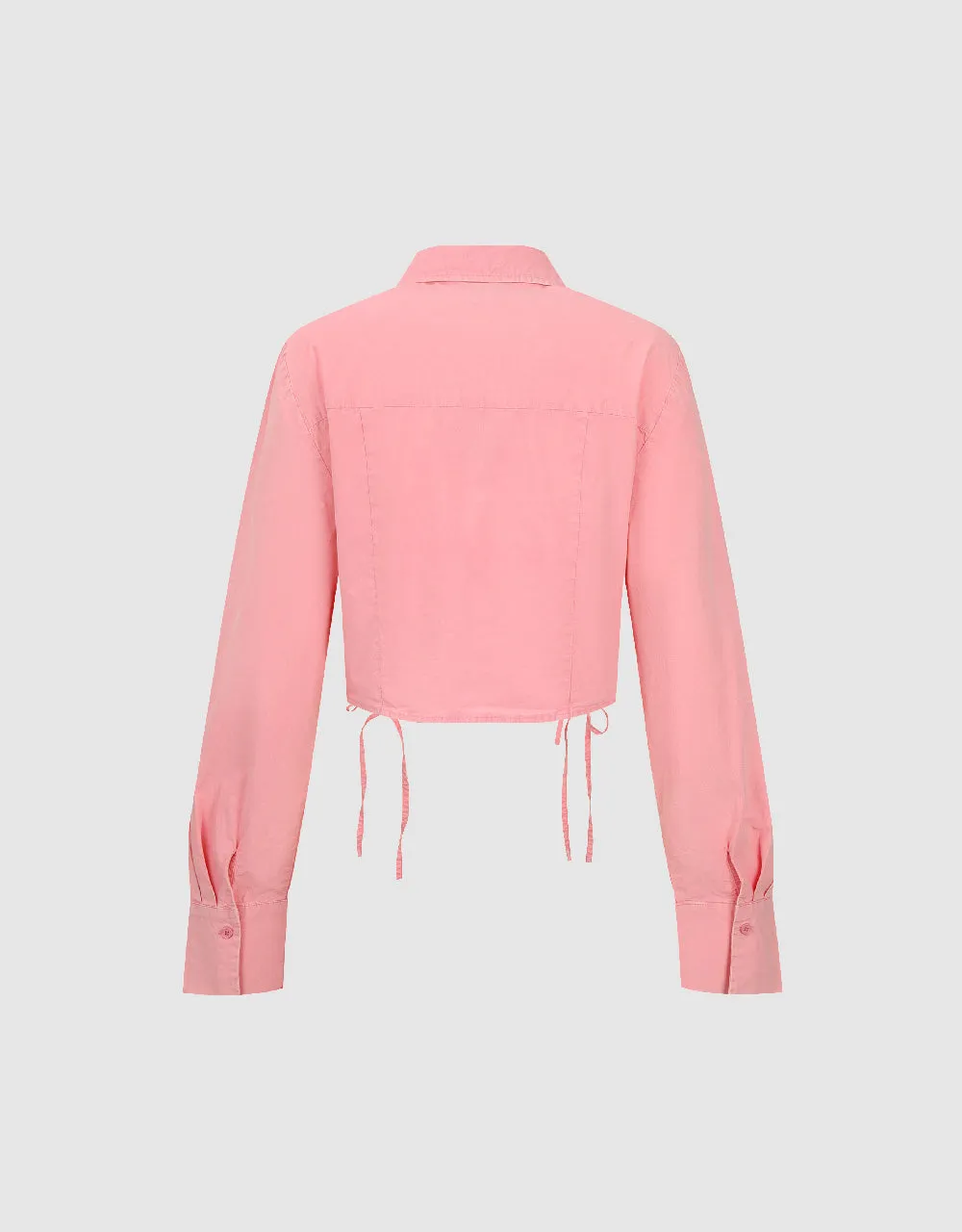 Lace Up Button Up Straight Shirt sold by Urban Revivo product image thumbnail 5