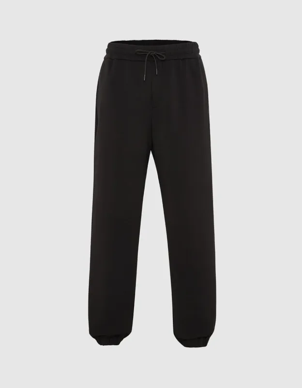 Drawstring Waist Knitted Jogger Pants sold by Urban Revivo