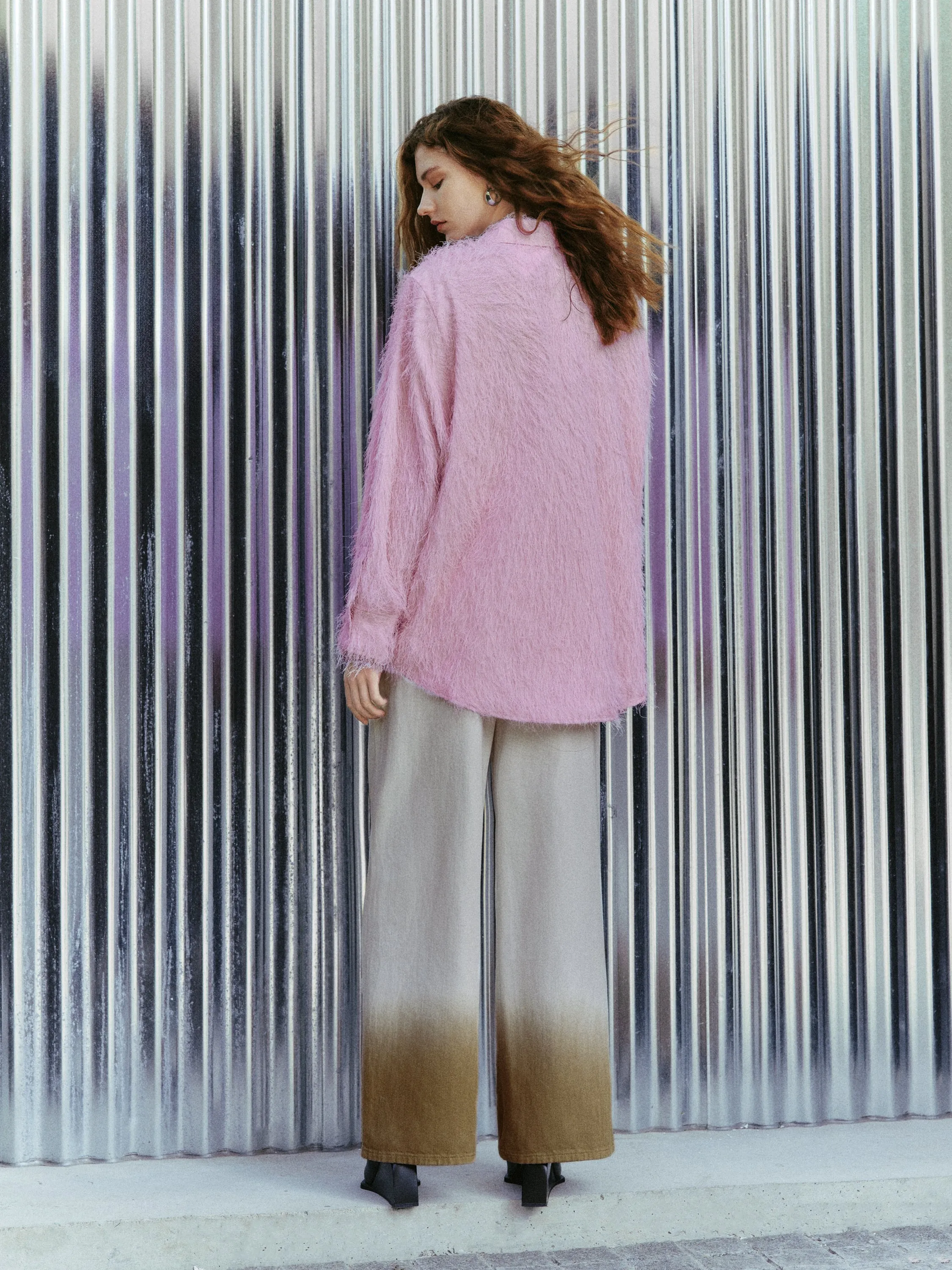 Furry Raglan Sleeve Lapel Shirt sold by Urban Revivo product image thumbnail 5