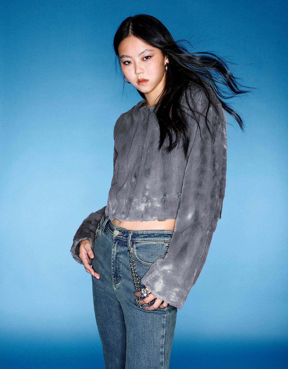 Crew Neck Furry Coat sold by Urban Revivo product image thumbnail 3