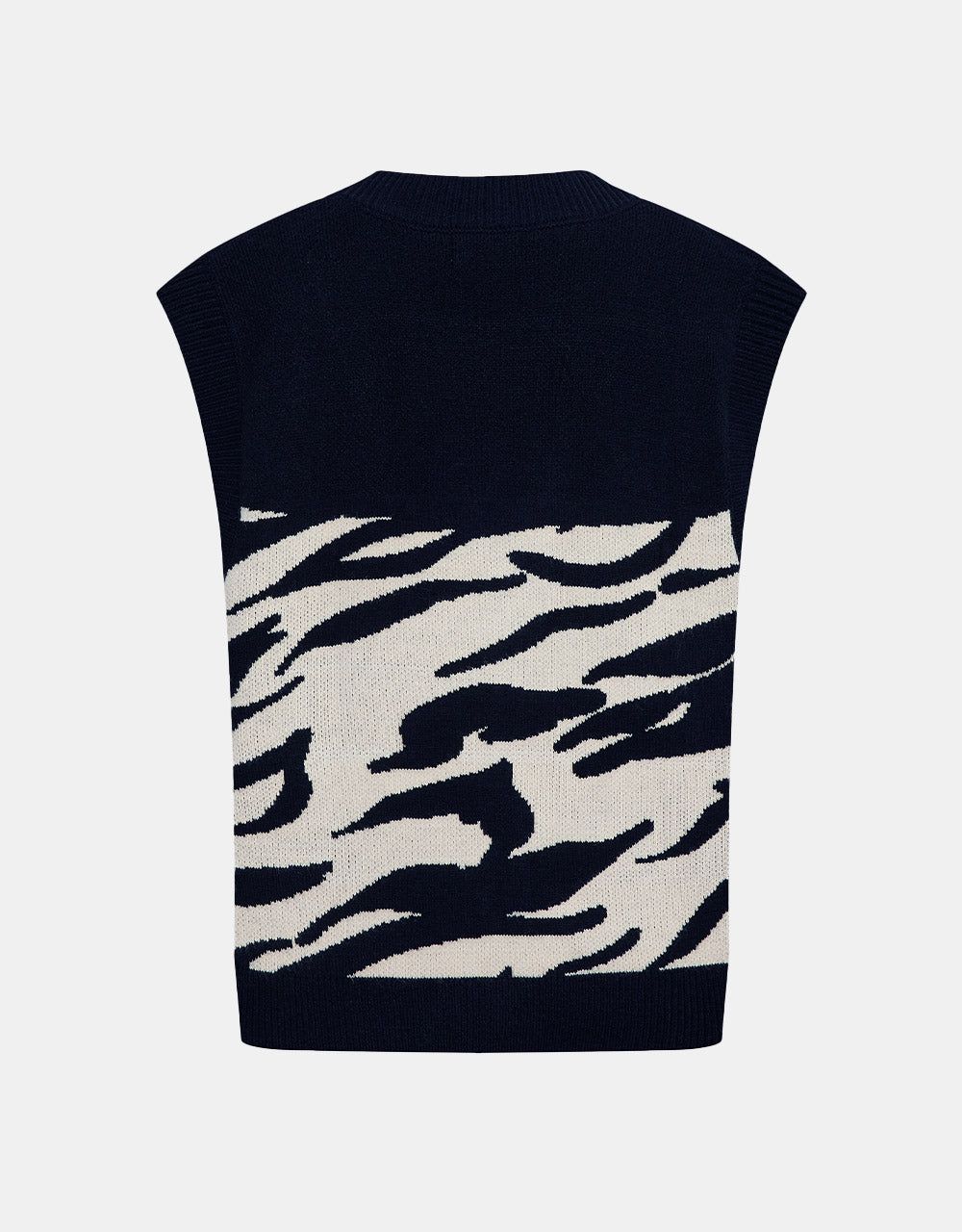 Zebra Striped Button Up Sweater Vest sold by Urban Revivo product image thumbnail 4