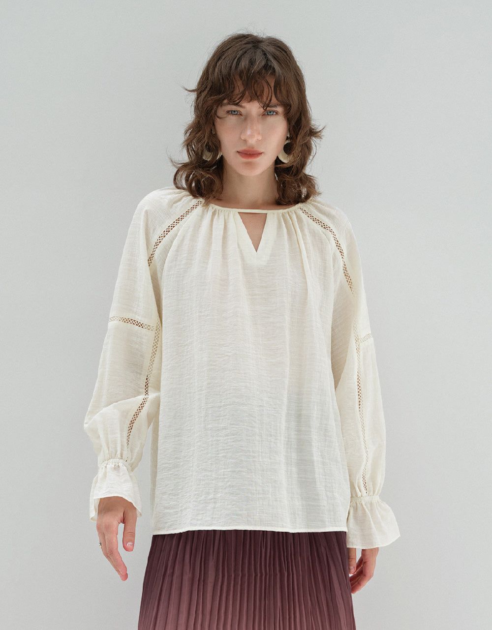 Raglan Sleeve Overhead Shirt sold by Urban Revivo