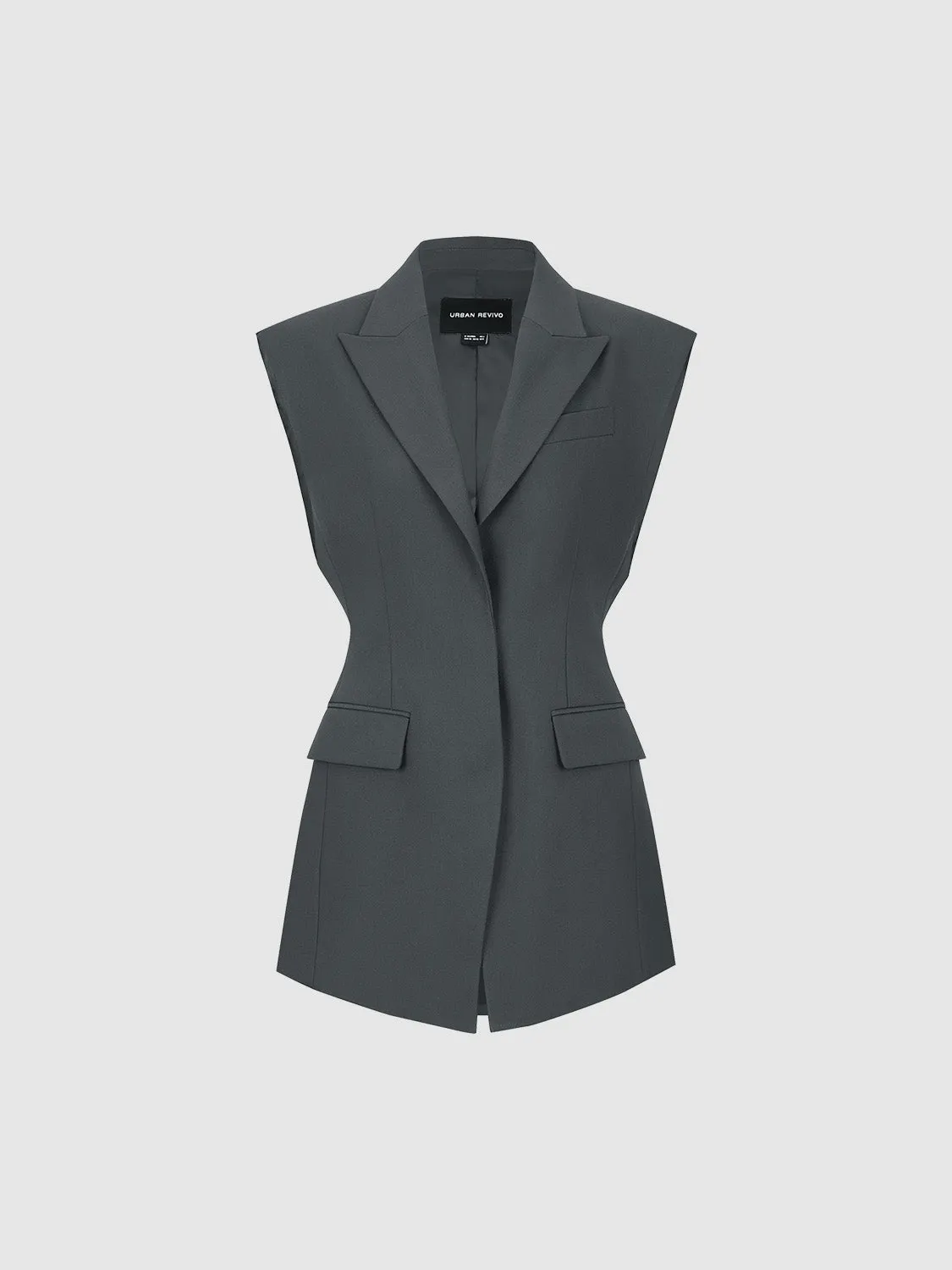 Peak Lapel Skater Vest sold by Urban Revivo product image thumbnail 2