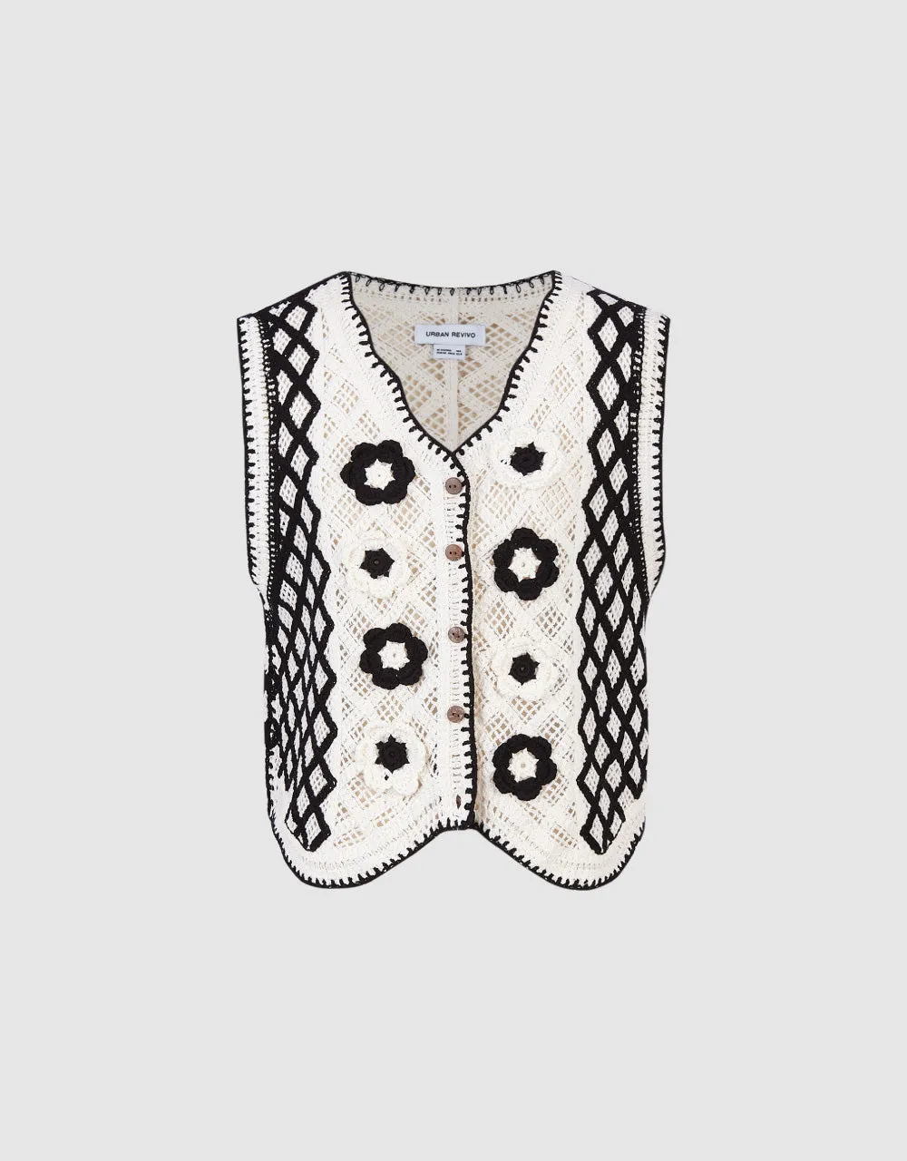 Pointelle Knitted Vest sold by Urban Revivo product image thumbnail 2