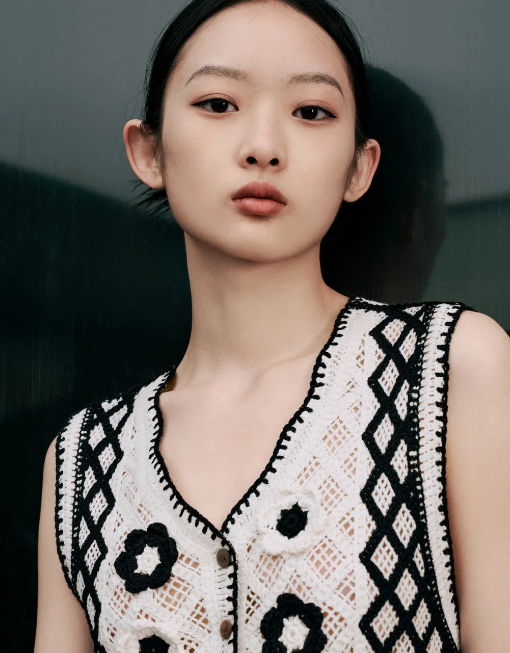 Pointelle Knitted Vest sold by Urban Revivo product image thumbnail 5