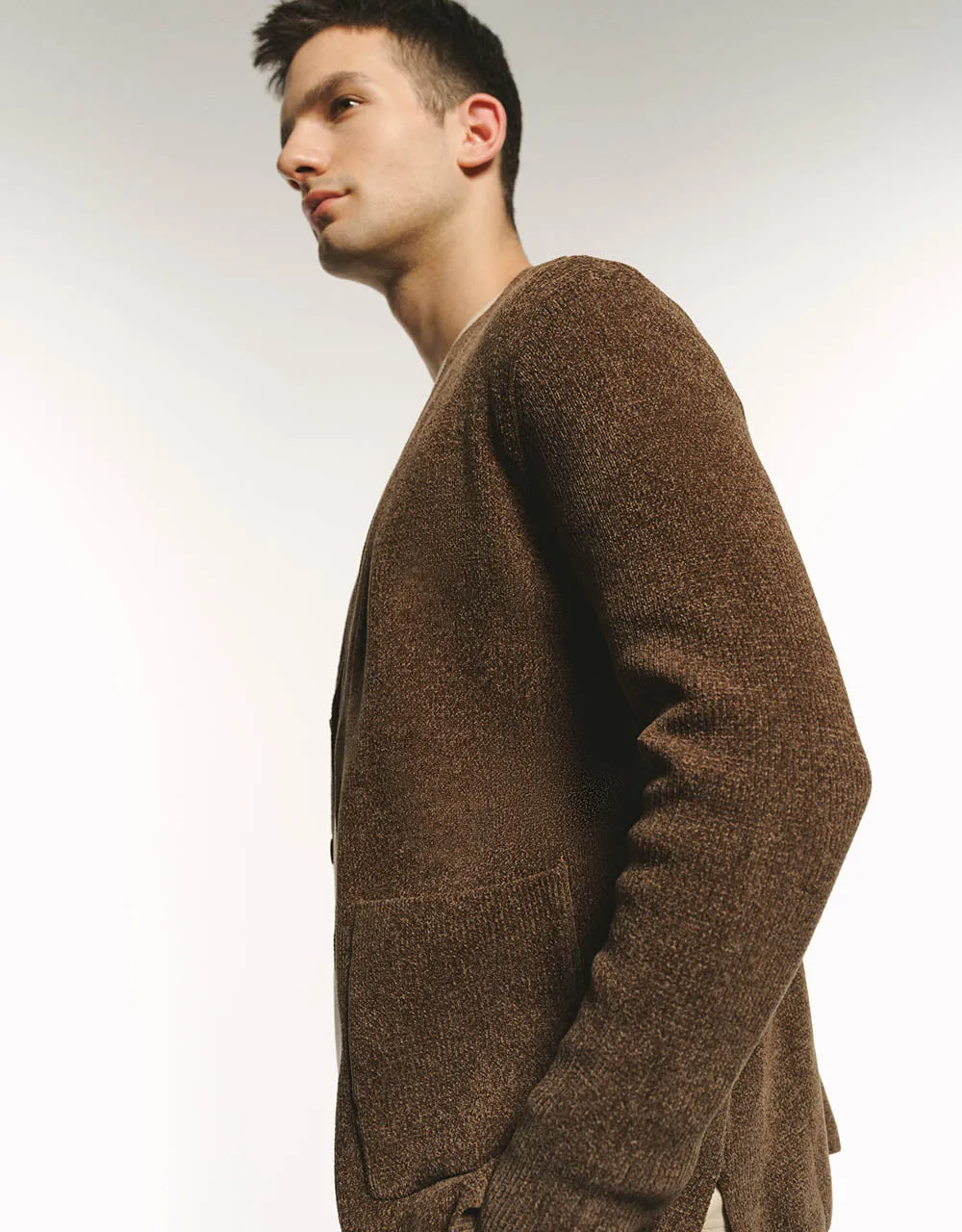 V-Neck Knitted Cardigan sold by Urban Revivo product image thumbnail 3