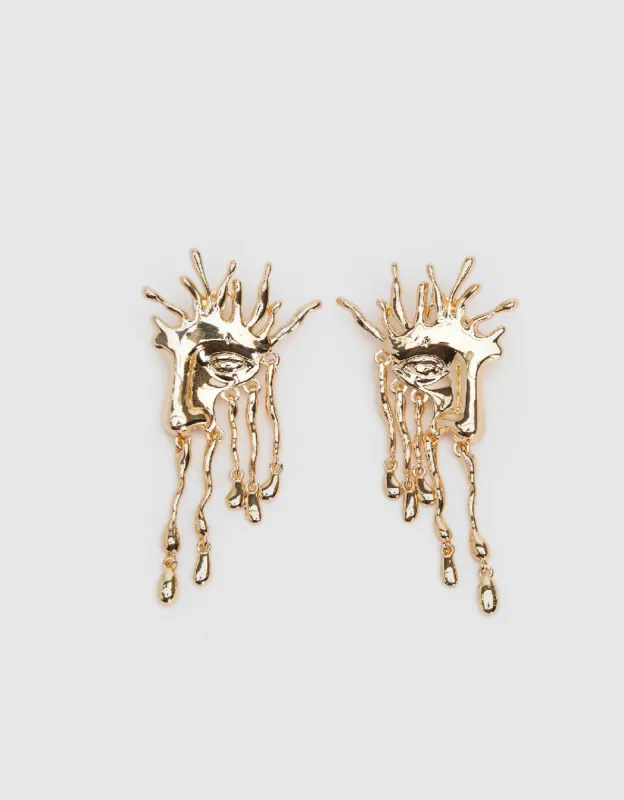 Fluid Metal Earrings sold by Urban Revivo