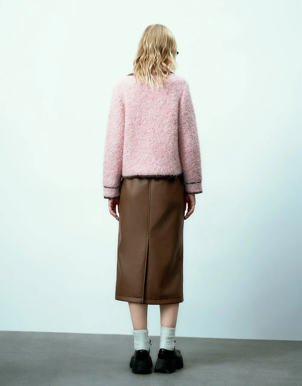 Multi-Pocket Furry Knitted Cardigan sold by Urban Revivo product image thumbnail 4