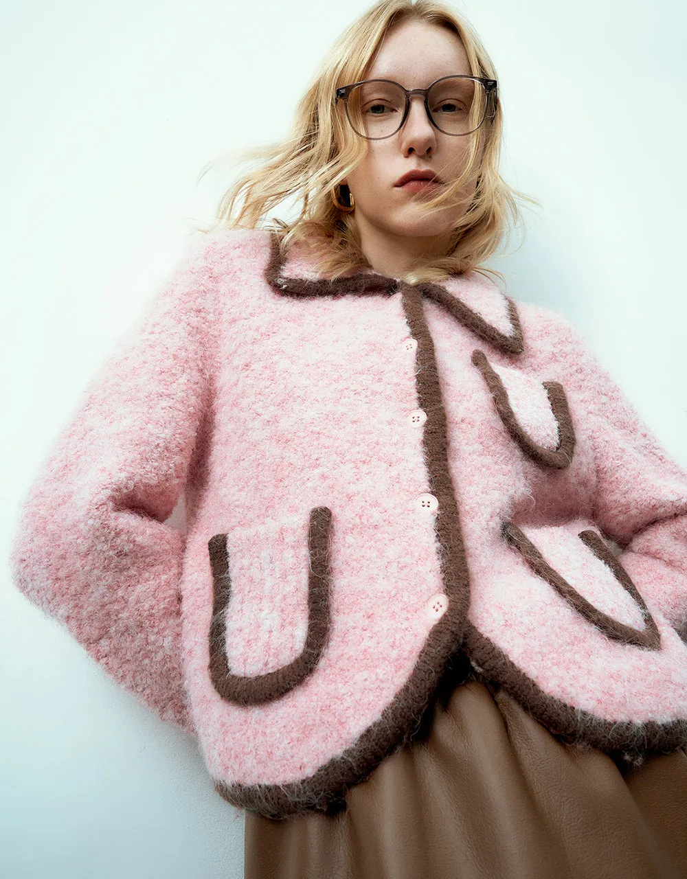 Multi-Pocket Furry Knitted Cardigan sold by Urban Revivo product image thumbnail 3