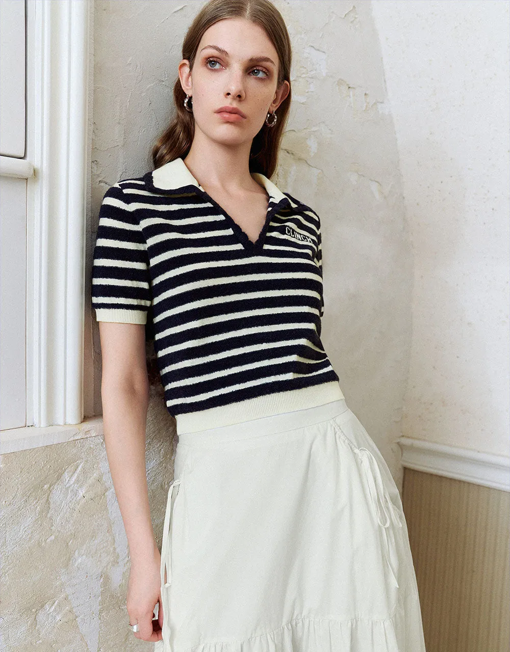 Striped Knitted T-Shirt sold by Urban Revivo product image thumbnail 3