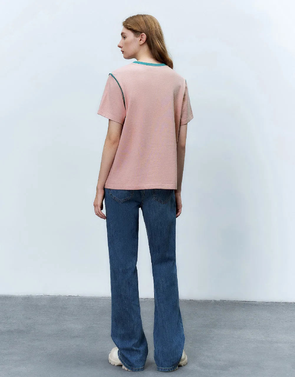 Crew Neck Straight T-Shirt sold by Urban Revivo product image thumbnail 4