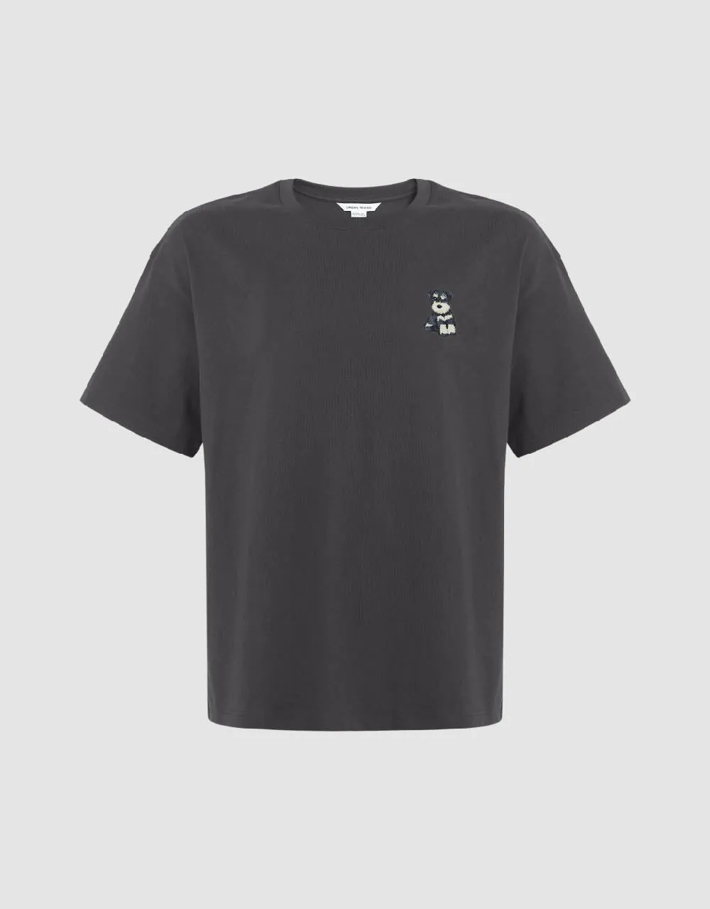 Cat Embroidered Crew Neck T-Shirt sold by Urban Revivo