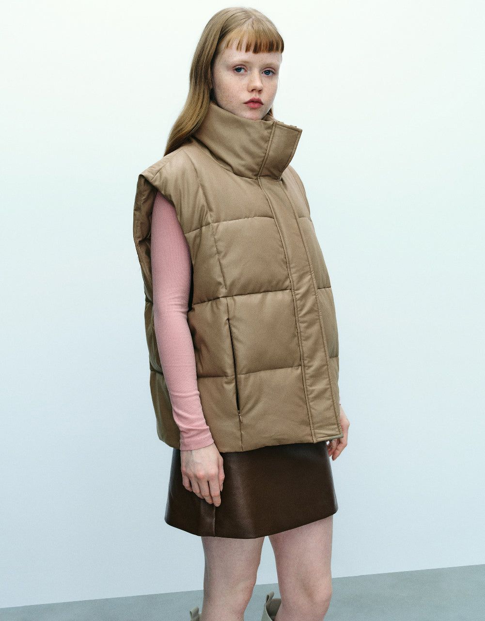 Stand Collar Puffer Waistcoat sold by Urban Revivo product image thumbnail 3