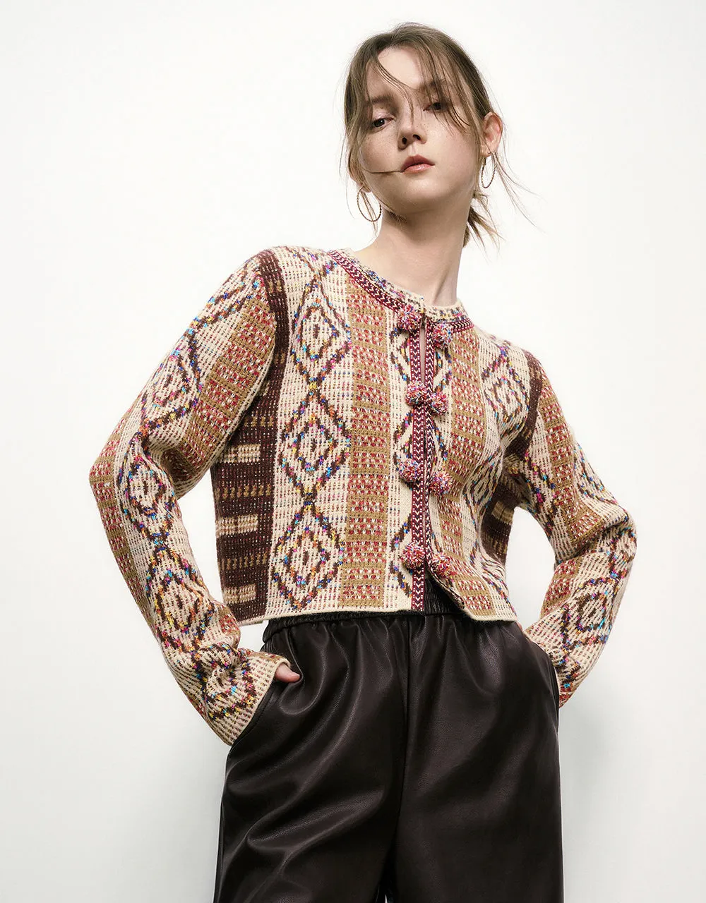 Crew Neck Knitted Cardigan sold by Urban Revivo