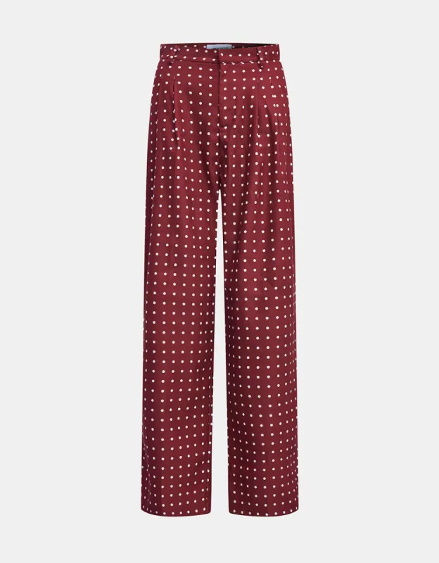 Polka Dot Wide Leg Pants sold by Urban Revivo