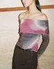 Printed Off-Shoulder Knitted T-Shirt sold by Urban Revivo