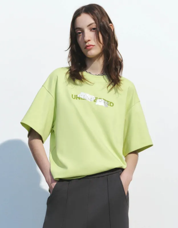 Letter Printed Loose T-Shirt sold by Urban Revivo