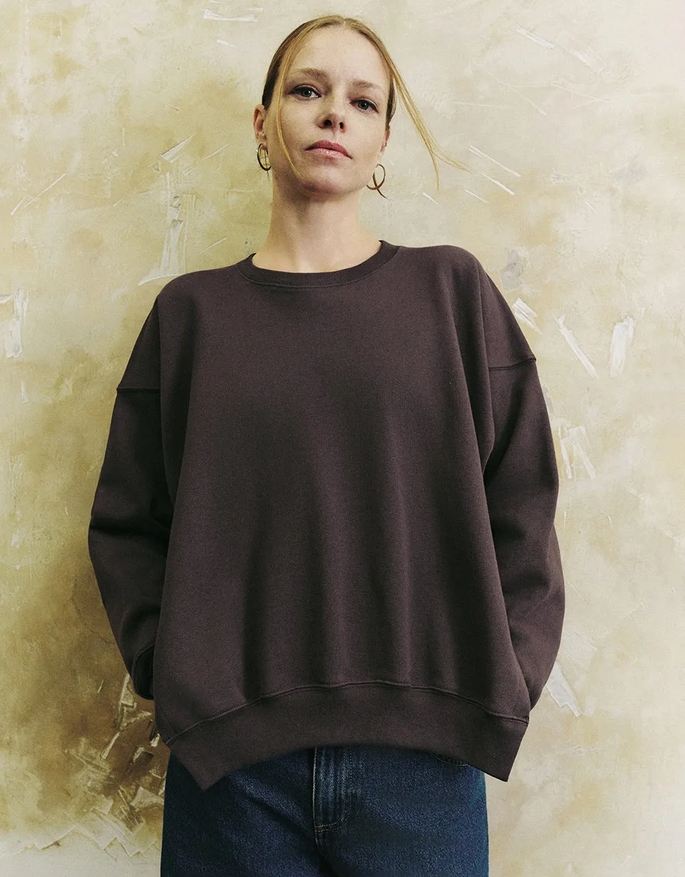 Drop Shoulder Sleeve Crew Neck Sweatshirt sold by Urban Revivo