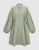Zipper Front Puff Sleeve Skater Jacket sold by Urban Revivo