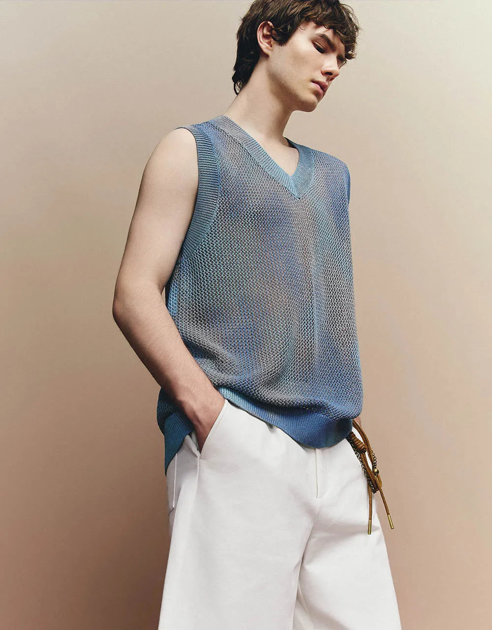 V-Neck Knitted Tank Top sold by Urban Revivo product image thumbnail 3