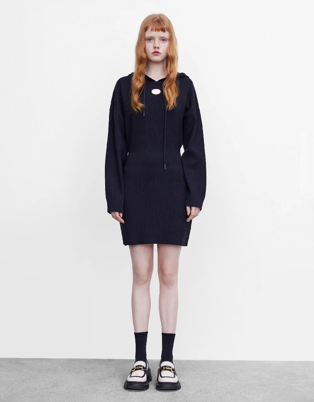 Hooded Knitted Dress sold by Urban Revivo