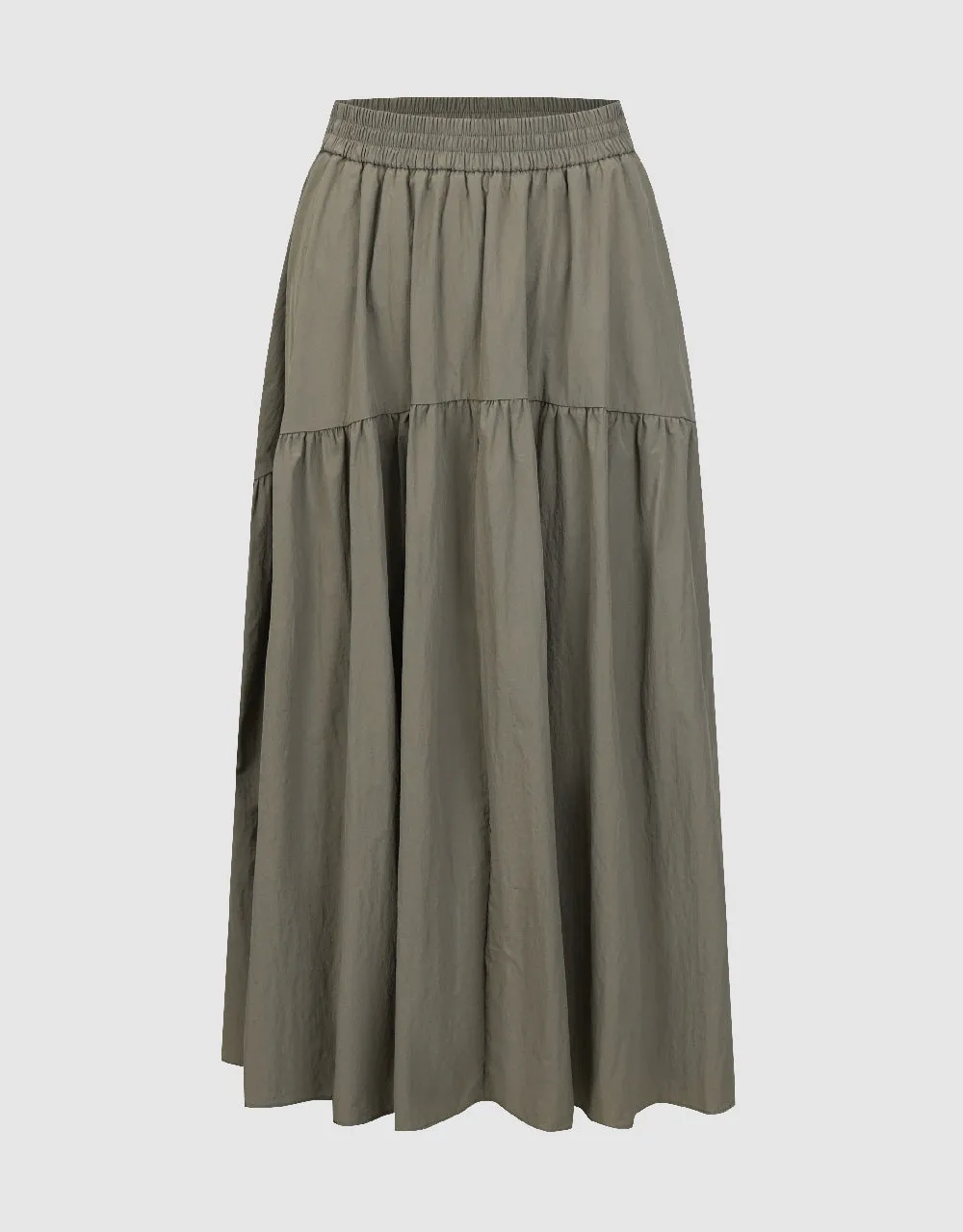 Elastic Waist Midi A-Line Skirt sold by Urban Revivo