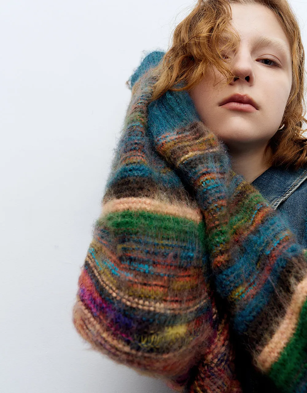 Striped V-Neck Knitted Cardigan sold by Urban Revivo product image thumbnail 5