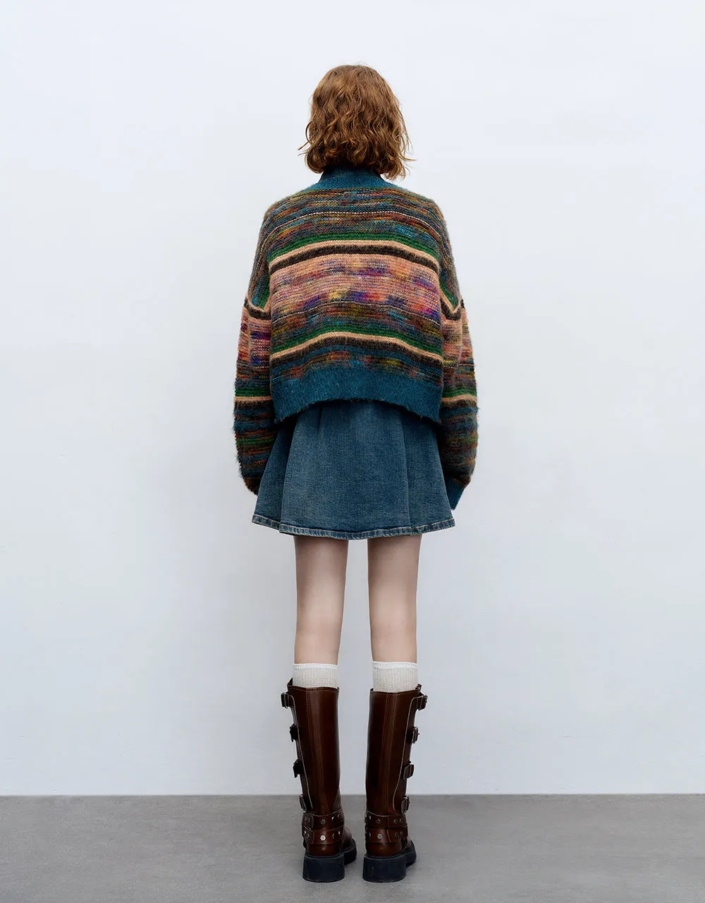 Striped V-Neck Knitted Cardigan sold by Urban Revivo product image thumbnail 4