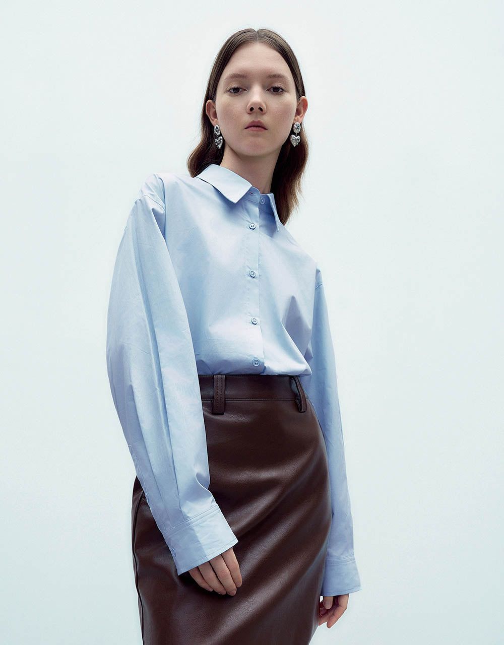 Striped Button Up Lapel Shirt sold by Urban Revivo