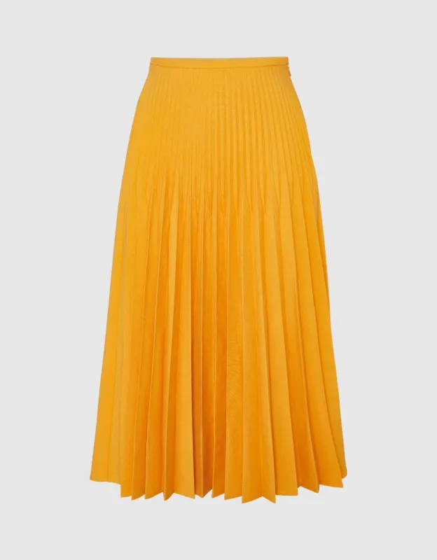 Pleated Midi A-Line Skirt sold by Urban Revivo