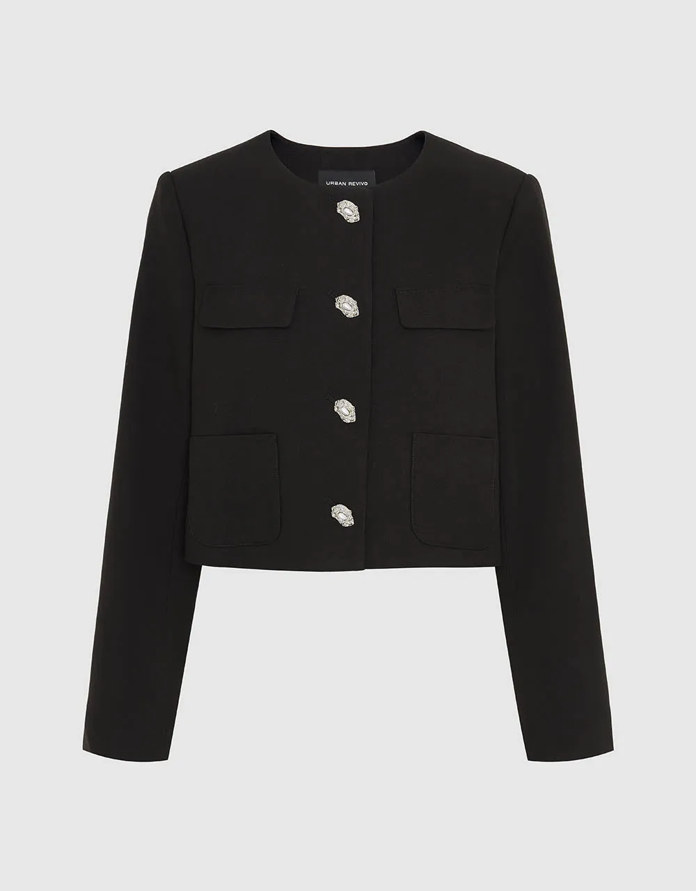 Crew Neck Straight Jacket sold by Urban Revivo product image thumbnail 2