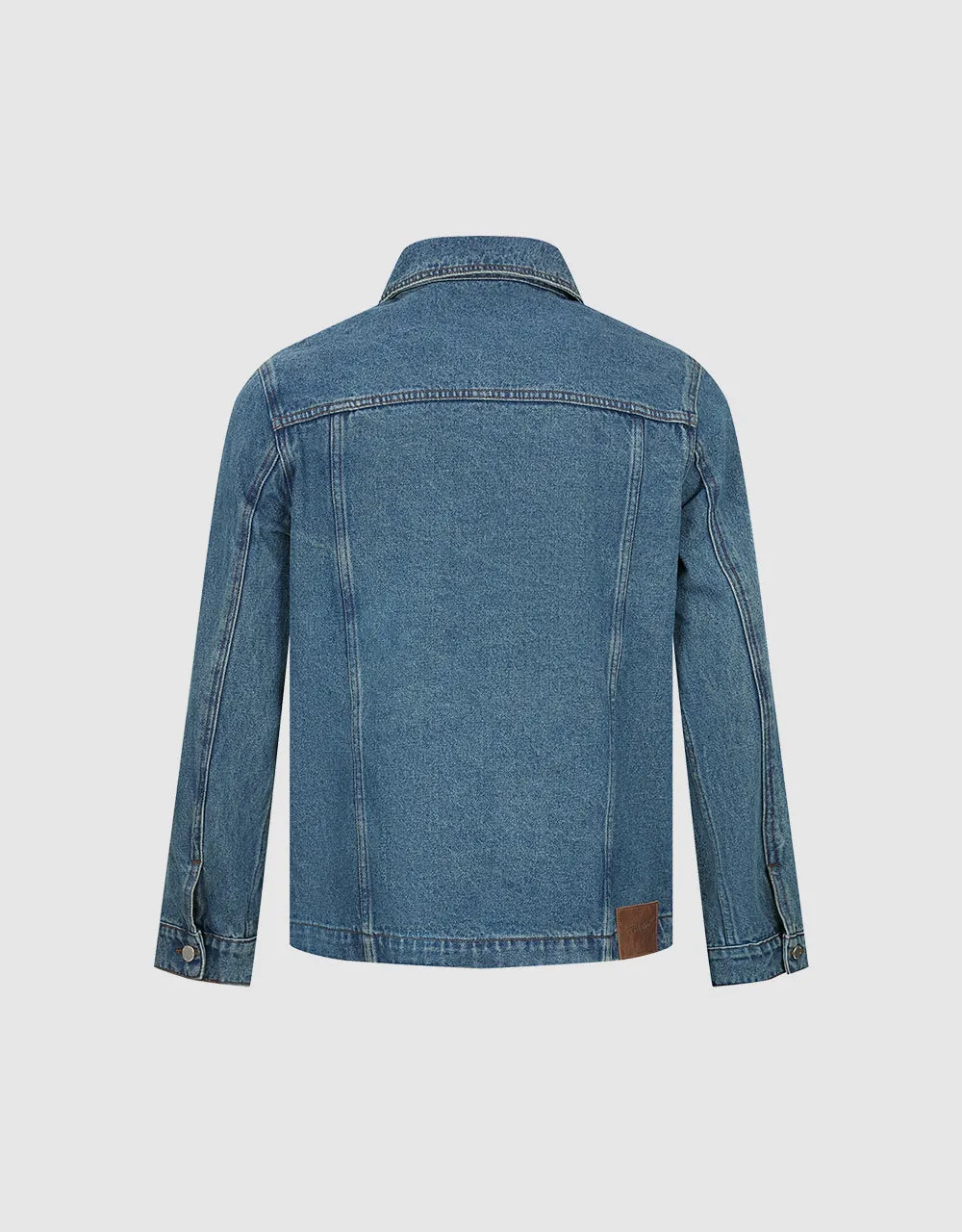 Button Up Straight Denim Jacket sold by Urban Revivo product image thumbnail 2